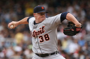 NEW YORK - AUGUST 19:  Jeremy Bonderman #38 of the Detroit Tigers pitches against the New York Yankees on August 19, 2007 at Yankee Stadium in the Bronx borough of New York City.  (Photo by Nick Laham/Getty Images)