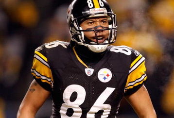 PITTSBURGH - JANUARY 18:  Hines Ward #86 of the Pittsburgh Steelers reacts after he made a 45-yard reception in the first quarter against the Baltimore Ravens during the AFC Championship game on January 18, 2009 at Heinz Field in Pittsburgh, Pennsylvania.  (Photo by Streeter Lecka/Getty Images)