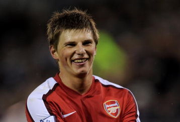 WEST BROMWICH, UNITED KINGDOM - MARCH 03:  Andrei Arshavin of Arsenal celebrates after setting up the second goal for his team during the Barclays Premier League match between West Bromwich Albion and Arsenal at The Hawthorns on March 3, 2009 in Birmingham, England.  (Photo by Shaun Botterill/Getty Images)