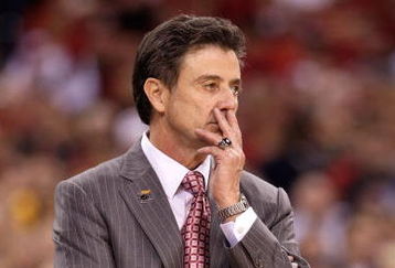INDIANAPOLIS - MARCH 29:  Head coach Rick Pitino of the Louisville Cardinals looks on against the Michigan State Spartans during the fourth round of the NCAA Division I Men's Basketball Tournament at the Lucas Oil Stadium on March 29, 2009 in Indianapolis, Indiana.  (Photo by Andy Lyons/Getty Images)