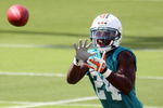 DAVIE, FL - MAY 02:  Rookie cornerback Vontae Davis #24 of the Miami Dolphins catches a ball during mini camp on May 2, 2009 at the Miami Dolphins Training facility in Davie, Florida.  (Photo by Marc Serota/Getty Images)