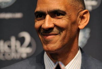 PHILADELPHIA - AUGUST 14: Tony Dungy speaks at a press conference introducing Michael Vick at the NovaCare Complex on August 14, 2009 in Philadelphia, Pennsylvania. Vick signed a one-year contract, with a second year option, with the Eagles.  (Photo by Larry French/Getty Images)
