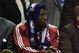 ORLANDO, FL - MAY 30: Ben Wallace #4 of the Cleveland Cavaliers looks on from the bench against the Orlando Magic in Game Six of the Eastern Conference Finals during the 2009 Playoffs at Amway Arena on May 30, 2009 in Orlando, Florida. NOTE TO USER: User expressly acknowledges and agrees that, by downloading and or using this photograph, User is consenting to the terms and conditions of the Getty Images License Agreement  (Photo by Elsa/Getty Images)