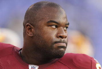 BALTIMORE, MD - AUGUST 13:  Albert Haynesworth #92 of the Washington Redskins looks on before a NFL preseason football game against the Baltimore Ravens on August 13, 2009 at M & T Bank Stadium in Baltimore, Maryland.   (Photo by Mitchell Layton/Getty Images)