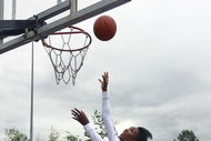 BURNABY, CANADA - JULY 13: In this photo provided by EA Sports, Tennis star Venus Williams makes a layup during the EA Sports King of the Court competition July 13, 2009 in Burnaby, Canada.  Dwight Howard and Venus Williams participated in the 'Play with the Pros' event during the unveiling of their latest video games today.  (Photo by Jeff Vinnick/EA via Getty Images)