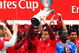 LONDON, ENGLAND - AUGUST 02:  Arsenal  captain Cesc Fabregas lifts the Trophy following his team's victory during the Emirates Cup match between Arsenal and Glasgow Rangers at the Emirates Stadium on August 2, 2009 in London, England.  (Photo by Phil Cole/Getty Images)