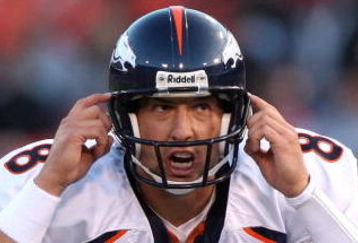 SAN FRANCISCO - AUGUST 14:  Quarterback Kyle Orton #8 of the Denver Broncos calls a ball against the San Francisco 49ers during the preseason game on August 14, 2009 at Candlestick Park in San Francisco, California.  (Photo by Jed Jacobsohn/Getty Images)
