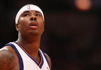 NEW YORK - MARCH 07:  Quentin Richardson #23 of the New York Knicks looks on against the Charlotte Bobcats on March 7, 2009 at Madison Square Garden in New York City. NOTE TO USER: User expressly acknowledges and agrees that, by downloading and or using this photograph, User is consenting to the terms and conditions of the Getty Images License Agreement.  (Photo by Nick Laham/Getty Images)