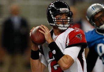 DETROIT, MI - AUGUST 15: Quarterback Matt Ryan #2 of the Atlanta Falcons drops back to pass the football against the Detroit Lions at Ford Field on August 15, 2009 in Detroit, Michigan. (Photo by Scott Boehm/Getty Images)
