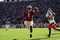 TALLAHASSEE, FL - OCTOBER 20:  Quarterback Xavier Lee #1 of the Florida State Seminoles runs in a touchdown against safety Lovon Ponder #35 from the University of Miami Hurricanes at Bobby Bowden Field at Doak Campbell Stadium October 20, 2007 in Tallahassee, Florida.  (Photo by Marc Serota/Getty Images)