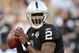 OAKLAND, CA - AUGUST 13: Quarterback JaMarcus Russell #2 of the Oakland Raiders passes the ball in the first quarter against the Dallas Cowboys during the preseason game at Oakland-Alameda County Coliseum on August 13, 2009 in Oakland, California. (Photo by Jed Jacobsohn/Getty Images)