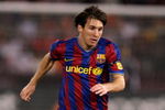 SAN FRANCISCO - AUGUST 08:  Lionel Messi #10 of FC Barcelona in action againt Guadalajara Chivas during an international friendly match at Candlestick Park on August 8, 2009 in San Francisco, California.  (Photo by Jed Jacobsohn/Getty Images)