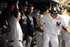 NEW YORK - AUGUST 09:  Mark Teixeira #25 of the New York Yankees is greeted by teammates after hitting a solo home run in the eighth inning against the Boston Red Sox during their game on August 9, 2009 at Yankee Stadium in the Bronx Borough of New York City.  (Photo by Jeff Zelevansky/Getty Images)