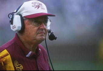 28 Sep 1996: Head Coach Bobby Bowden of Florida State University during the Seminoles 13-0 win over the University of North Carolina at Doak Campbell Stadium in Tallahassee, Florida.