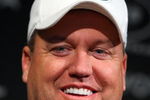 FLORHAM PARK, NJ - MAY 02:  Head coach Rex Ryan of the New York Jets speaks to the media during minicamp on May 2, 2009 at the Atlantic Health Jets Training Center in Florham Park, New Jersey.  (Photo by Jim McIsaac/Getty Images)