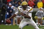 ATHENS, GA - NOVEMBER 29:  Quarterback Josh Nesbitt #9 of the Georgia Tech Yellow Jackets scrambles in the pocket during the game against the Georgia Bulldogs at Sanford Stadium on November 29, 2008 in Athens, Georgia.  The Yellow Jackets defeated the Bulldogs 45-42.  (Photo by Mike Zarrilli/Getty Images)