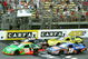 BROOKLYN, MI - AUGUST 15: Brad Kesolowski driver of the #88 leads Justin Allgaier driver of the #12 Verizon Wireless Dodge, Kyle Busch driver of the #18 NOS Energy drink Toyota and Brian Vickers driver of the #32 Dollar General Toyota during the NASCAR Nationwide Series at Michigan International Speedway on August 15, 2009 in Brooklyn, Michigan. (Photo by Jerry Markland/Getty Images for NASCAR)
