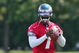 PHILADELPHIA - AUGUST 15:  Michael Vick #7 prepares to throw a pass in a workout at the NovaCare Complex on August 15, 2009 in Philadelphia, Pennsylvania.  (Photo by Len Redkoles/Getty Images)