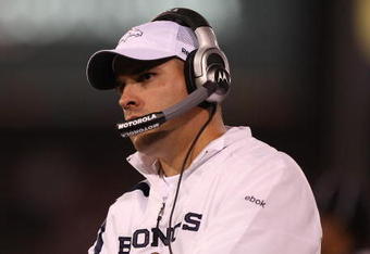 SAN FRANCISCO - AUGUST 14:  Head coach Josh McDaniels of the Denver Broncos looks on against the San Francisco 49ers during the preseason game on August 14, 2009 at Candlestick Park in San Francisco, California.  (Photo by Jed Jacobsohn/Getty Images)