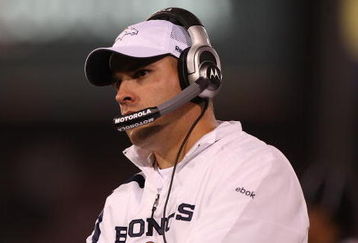 SAN FRANCISCO - AUGUST 14:  Head coach Josh McDaniels of the Denver Broncos looks on against the San Francisco 49ers during the preseason game on August 14, 2009 at Candlestick Park in San Francisco, California.  (Photo by Jed Jacobsohn/Getty Images)