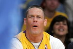 LOS ANGELES, CA - MAY 21:  John Cena attends Game Two of the Western Conference Finals during the 2009 NBA Playoffs between the Los Angeles Lakers and the Denver Nuggets at Staples Center on May 21, 2009 in Los Angeles, California.  (Photo by Noel Vasquez/Getty Images)