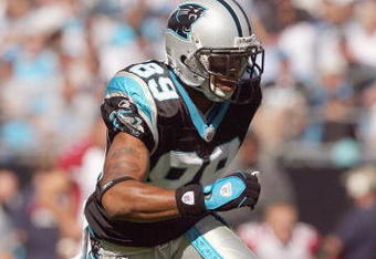 CHARLOTTE - OCTOBER 26:  Steve Smith #89 of the Carolina Panthers runs on the field during the game against of the Arizona Cardinals at Bank of America Stadium on October 26, 2008 in Charlotte, North Carolina. (Photo by: Streeter Lecka/Getty Images)