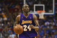 ORLANDO, FL - JUNE 14:  Kobe Bryant #24 of the Los Angeles Lakers moves the ball against the Orlando Magic in Game Five of the 2009 NBA Finals on June 14, 2009 at Amway Arena in Orlando, Florida. The Lakers won 99-86. NOTE TO USER:  User expressly acknowledges and agrees that, by downloading and or using this photograph, User is consenting to the terms and conditions of the Getty Images License Agreement. (Photo by Elsa/Getty Images) 