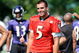 WESTMINSTER, MD - JULY 28: Joe Flacco #5 of the Baltimore Ravens watches practice during training camp at McDaniel College on July 28, 2009 in Westminster, Maryland. (Photo by Greg Fiume/Getty Images)