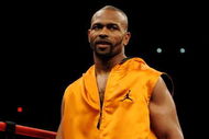 NEW YORK - NOVEMBER 08:  Roy Jones Jr enters the ring prior to his bout against Joe Calzaghe of Wales for their Ring Magazine Light Heavyweight Championship bout at Madison Square Garden November 8, 2008 in New York City.  (Photo by Al Bello/Getty Images)