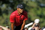 CHASKA, MN - AUGUST 16:  Tiger Woods reacts to his poor tee shot on the 17th hole during the final round of the 91st PGA Championship at Hazeltine National Golf Club on August 16, 2009 in Chaska, Minnesota.  (Photo by Jamie Squire/Getty Images)