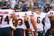 ORCHARD PARK, NY - AUGUST 15: Jay Cutler #6 of the Chicago Bears huddles with teammates against the Buffalo Bills on August 15, 2009 at Ralph Wilson Stadium in Orchard Park, New York. (Photo by Rick Stewart/Getty Images)