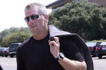 HATTIESBURG, MS - JULY 11:  Former NFL quarterback Brett Favre arrives for a funeral service for former NFL quarterback Steve McNair on July 11, 2009 in Hattiesburg, Mississippi.  (Photo by Dave Martin/Getty Images)