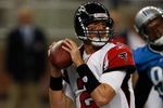 DETROIT, MI - AUGUST 15: Quarterback Matt Ryan #2 of the Atlanta Falcons drops back to pass the football against the Detroit Lions at Ford Field on August 15, 2009 in Detroit, Michigan. (Photo by Scott Boehm/Getty Images)