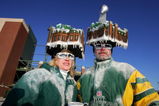 GREEN BAY, WI - JANUARY 20:  Green Bay Packers fans arrive to the NFC championship game against the New York Giants on January 20, 2008 at Lambeau Field in Green Bay, Wisconsin. The Giants defeated the Packers 23-20 in overtime to advance to the Superbowl XLII. (Photo by Jonathan Ferrey/Getty Images)