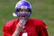EDEN PRAIRIE, MN - AUGUST 18:  Brett Favre #4 participates in a passing drill during a Minnesota Vikings practice session on August 18, 2009 at Winter Park in Eden Prairie, Minnesota. Favre has reportedly agreed to play for the Vikings, a reversal of his announced retirement.  (Photo by Scott A. Schneider/Getty Images)