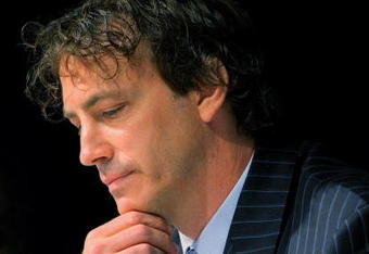 ENGLEWOOD, CO - JULY 09:  Joe Sakic announces his retirement as he addresses the media during a press conference at the Inverness Hotel on July 9, 2009 in Englewood, Colorado. Sakic played 20 years in the NHL with the same organization, the Quebec Nordiques from 1988-1995 and the Colorado Avalanche from 1995 to 2009.  (Photo by Doug Pensinger/Getty Images)