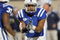 DURHAM, NC - NOVEMBER 29:  Jabari Marshall #1 of the Duke Blue Devils reacts on the field during the game against the North Carolina Tar Heels at Wallace Wade Stadium on November 29, 2008 in Durham, North Carolina. (Photo by Kevin C. Cox/Getty Images)