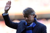GENOA, ITALY - FEBRUARY 24:  Inter Milan's head coach Roberto Mancini waves during the Serie A match between UC Sampdoria and Inter Milan at the Stadio Luigi Ferraris on February 24, 2008 in Genoa, Italy.  (Photo by NewPress/Getty Images)