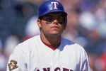 20 May 2001:  Ivan Rodriguez #7 of the Texas Rangers walks up to bat during the game against the Toronto Blue Jays at The Ballpark in Arlington, Texas.  The Rangers defeated the Blue Jays 3-2.Mandatory Credit: Ronald Martinez  /Allsport