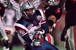 26 Nov 2000:  Kevin Alexander #88 of the Montreal Alouettes makes it into the endzone with the ball during the Grey Cup 2000 game against the British Columbia Lions at the McMahon Stadium in Calgary, Alberta, Canada. The Lions defeated the Alouettes 28-26.Mandatory Credit: Craig Klem  /Allsport