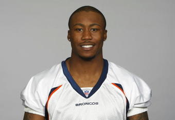 DENVER - 2009:  Brandon Marshall of the Denver Broncos poses for his 2009 NFL headshot at photo day in Denver, Colorado. (Photo by NFL Photos)    