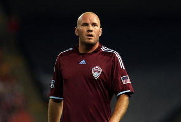 EAST RUTHERFORD, NJ - MAY 30:  Conor Casey #9 of the Colorado Rapids plays the ball against the New York Red Bulls at Giants Stadium in the Meadowlands on May 30, 2009 in East Rutherford, New Jersey. Rapids defeat the Red Bulls 3-2  (Photo by Mike Stobe/Getty Images for New York Red Bulls)