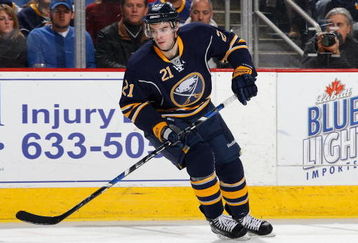 BUFFALO, NY - NOVEMBER 28:  Drew Stafford #21 of the Buffalo Sabres skates during their NHL game against the Pittsburgh Penguins on November 28, 2008 at HSBC Arena in Buffalo, New York. The Sabres defeated the Penguins 4-3. (Photo by Rick Stewart/Getty Images)