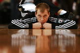 MIAMI - NOVEMBER 21:  Jason Williams #55 of the Miami Heat stretches before taking on the Atlanta Hawks at American Airlines Arena on November 21,  2007 in Miami, Florida.  NOTE TO USER: User expressly acknowledges and agrees that, by downloading and or using this photograph, User is consenting to the terms and conditions of the Getty Images License Agreement.  (Photo by Doug Benc/Getty Images)