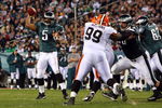 PHILADELPHIA - DECEMBER 15:  Quarterback Donovan McNabb #5 of the Philadelphia Eagles passes against the Cleveland Browns on December 15, 2008 at Lincoln Financial Field in Philadelphia, Pennsylvania.  (Photo by Jim McIsaac/Getty Images)