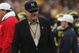 PASADENA, CA - JANUARY 1: Former Michigan coach Bo Schembechler walks the sidelines as the Texas Longhorns take on the Michigan Wolverines in the 91st Rose Bowl Game at the Rose Bowl on January 1, 2005 in Pasadena, California. Texas defeated Michigan 38-37. (Photo by Stephen Dunn/Getty Images)