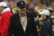 PASADENA, CA - JANUARY 1: Former Michigan coach Bo Schembechler walks the sidelines as the Texas Longhorns take on the Michigan Wolverines in the 91st Rose Bowl Game at the Rose Bowl on January 1, 2005 in Pasadena, California. Texas defeated Michigan 38-37. (Photo by Stephen Dunn/Getty Images)