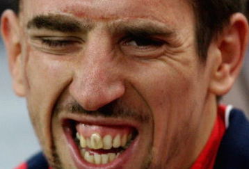 PARIS - NOVEMBER 19:  Franck Ribery of France looks on ahead of the International Friendly between France and Uruguay at the Stade de France on November 19, 2008 in Paris, France.  (Photo by Hamish Blair/Getty Images)
