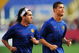 ROME - MAY 26:  Carlos Tevez and Cristiano Ronaldo of Manchester United run as they attend the Manchester United training session prior to UEFA Champions League Final versus Barcelona at the Stadio Olimpico on May 26, 2009 in Rome, Italy.  (Photo by Shaun Botterill/Getty Images)