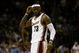 CLEVELAND - MAY 28: LeBron James #23 of the Cleveland Cavaliers looks on late in the game against the Orlando Magic in Game Five of the Eastern Conference Finals during the 2009 Playoffs at Quicken Loans Arena on May 28, 2009 in Cleveland, Ohio. NOTE TO USER: User expressly acknowledges and agrees that, by downloading and or using this photograph, User is consenting to the terms and conditions of the Getty Images License Agreement (Photo by Elsa/Getty Images)